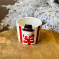 Vaso/ Cachepot Decorativo Boneco de Neve - 14,2x13,5x11,8cm