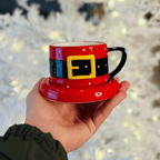 Caneca com Base Papai Noel - 12 cm
