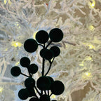 Galho C/ Frutos Aveludados Verde- 56cm