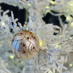 Bola de Vidro de Natal com Glitter e Pedrarias - 8 cm