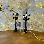 Enfeite Mini Luminária com 8 LEDs – 12,5 cm | 2 Unidades