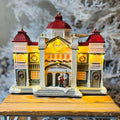 Cenário Natalino Estação de Trem com Luz e Som – 32cm