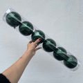 Bola de Natal em Tubo Perolada Verde 10cm | Jogo com 6 Peças