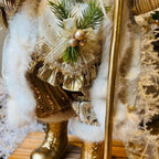 Papai Noel Decorativo com Manga Bufante e Cajado  – 61cm