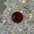 Bola de Natal em Tubo Perolada Vermelha 10cm | Jogo com 6 Peças