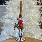 Porta-Velas Elefante de Circo com Domadora - 30 cm