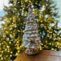 Mini Árvore de Natal com Fita e Laços - 38cm