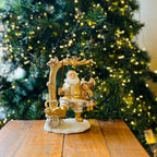 Noel no Balanco C/crianca Our/bco  - 14cmx19,5cm  C/1 Un
