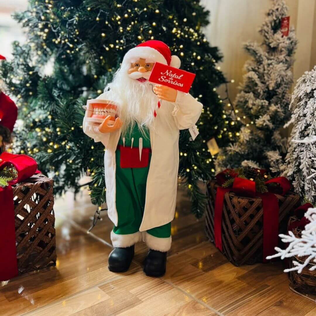 Papai Noel Natal Dentista - 60cm