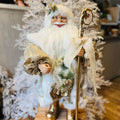 Papai Noel Decorativo com Manga Bufante e Cajado  – 61cm