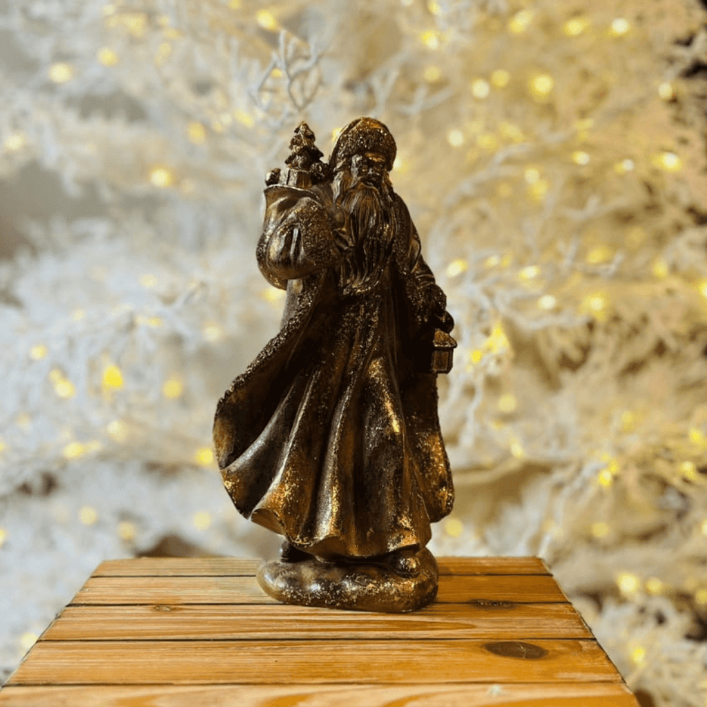 Papai Noel Decorativo Marrom - 31cm