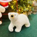Urso Polar  Branco e Dourado – 32cm
